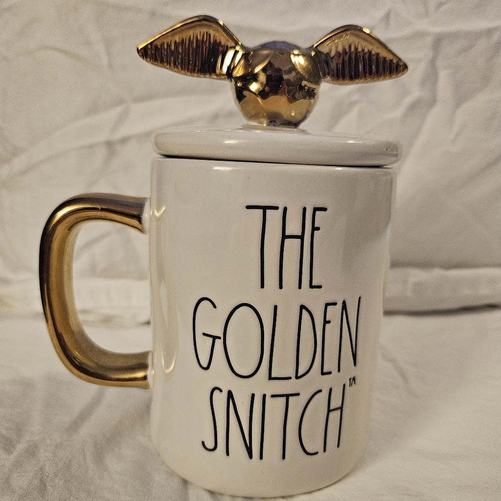 Rae Dunn Harry Potter Golden Snitch Mug with Lid